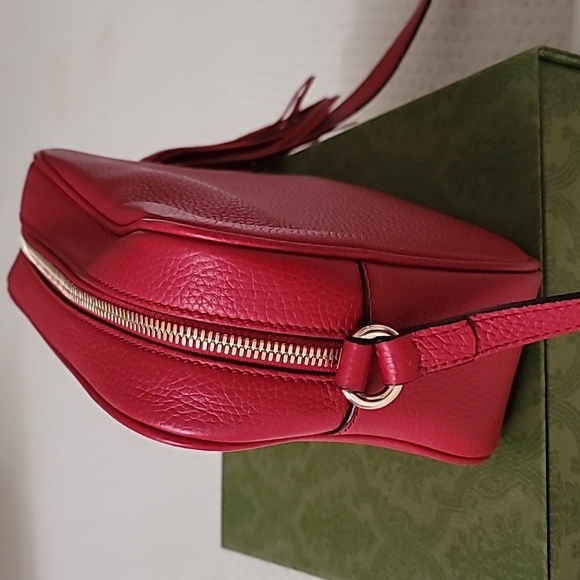 Authentic Gucci Soho Leather Disco Crossbody RED Shoulder Bag - Picture 6 of 10